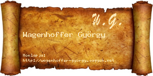 Wagenhoffer György névjegykártya
