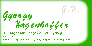 gyorgy wagenhoffer business card